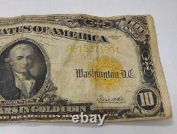 Certificat de Banque de Dix Dollars en Or des États-Unis de 1922! Numéro de série h81537490