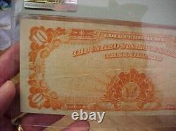 Certificat en or de 10 dollars de 1922, billet de note de taille large PMG VF30 Fr#1173 S/N