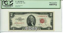 FR 1509 1953 $2 Billet de banque légal 68 PPQ SUPERB GEM NEW