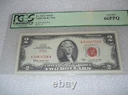 FR 1513 Sceau Rouge 1963 Billet de 2 $ à cours légal 66 PPQ