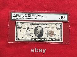 FR-1860K CLÉ 1929 Série $10 Billet de la Réserve Fédérale de Dallas PMG 30 Très bien