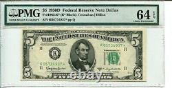 FR 1965-K Star 1950D $5 Billet de la Réserve fédérale 64 EPQ Choix non circulé