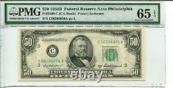 FR 2109-C 1950B 50 $ Billet de la Réserve fédérale 65 EPQ GEM NON CIRCULÉ