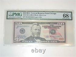 FR 2132-G 2013 Billet de 50 $ de la Réserve fédérale PMG 68 EPQ SUPERB GEM UNC 1 OF 5