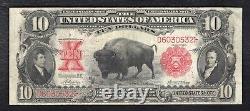 Fr. 118 1901 10 dollars Bison Billet de la monnaie légale des États-Unis en très bon état