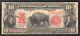 Fr. 121 1901 $10 Dix Dollars Bison Billet De Banque Légal Tender Des États-unis