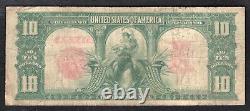 Fr. 121 1901 $10 Dix Dollars Bison Billet de Banque Légal Tender des États-Unis