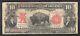 Fr. 122 1901 Billet De Dix Dollars Bison Legal Tender États-unis Très Bien