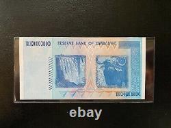 Pile de 10 billets authentifiés du Zimbabwe 100 billions de dollars, livraison gratuite P-91
