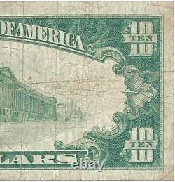 Série 1928A Billet de dix dollars de la Réserve fédérale avec ERREUR ÉCHANGEABLE EN OR.