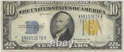 Série 1928 Billet de Dix Dollars en Argent d'Afrique du Nord ERREUR