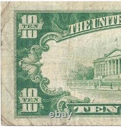 Série 1928 Billet de dix dollars de la Réserve fédérale avec ERREURNoteREDEEMABLE EN OR