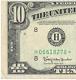 Série 1950d Billet D'erreur De La Réserve Fédérale De 10 Dollars