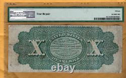 Série de billets de 10$ des États-Unis de 1863, belles couleurs et circulation régulière, certifié PMG Fine 15