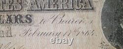 VRAI BINAIRE 100010 Billet de 10 dollars confédéré ca 1864 Numéro de série fantaisie rare répétiteur de 1 dollar