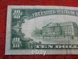 WW2 1934 Un billet de dix dollars en argent des États-Unis pour l'Afrique du Nord avec un sceau jaune